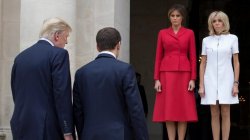 VIDEO // Donald Trump îi spune Primei Doamne a Franței că este „într-o formă atât de bună” VIDEO // Donald Trump îi spune Primei Doamne a Franței că este „într-o formă atât de bună”