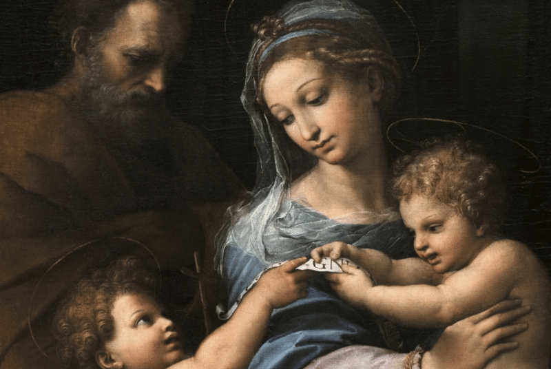inteligența artificială a detectat ceva neobișnuit în lucrarea ‘Madonna della Rosa’, semnată de Raphael