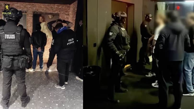 VIDEO: Razie antidrog într-un local de agrement din Capitală: 107 persoane, verificate