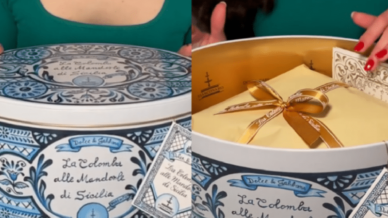 VIDEO// Lux pe rafturile din Chișinău: Cozonacul Dolce & Gabbana a încins spiritele pe internet: „Ei știu că asta se vinde sub brandul lor?”