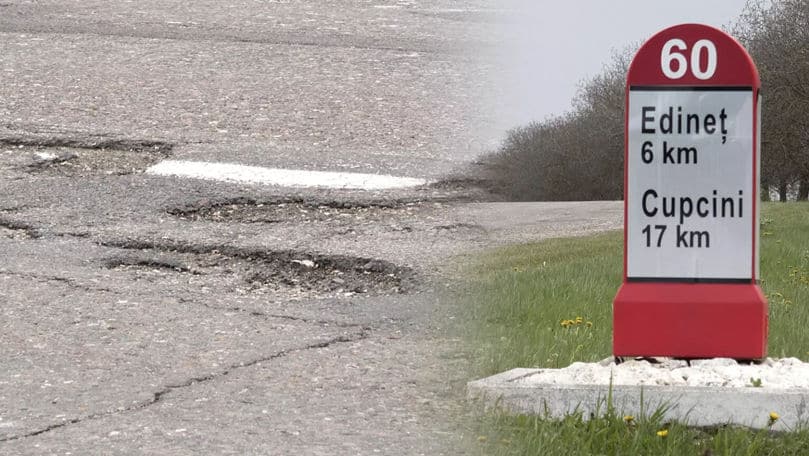 Drumul M5, între Edineț și Briceni, în stare deplorabilă: Șoferii se plâng de gropi