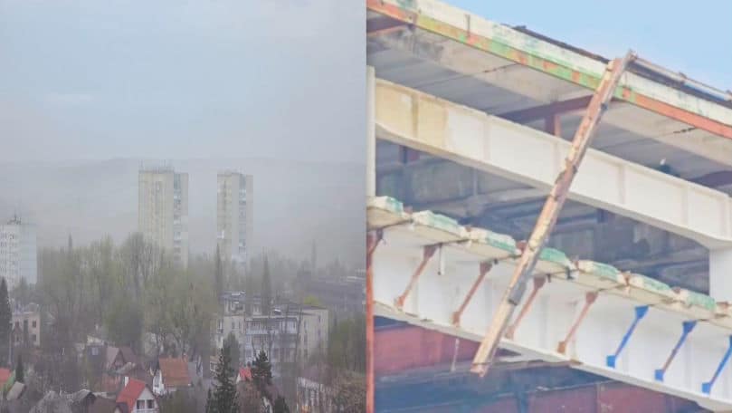 Vântul a doborât mai multe crengi la Bălți, iar un nor de praf a acoperit Chișinăul