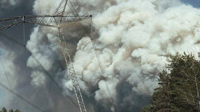 Incendiu la Cernobâl: Flăcările au cuprins peste 1.100 de hectare de pădure