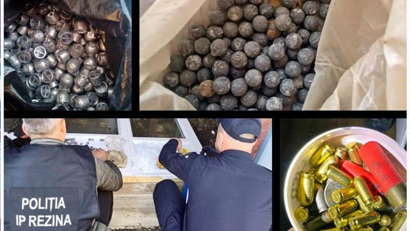 Percheziții la Pereni: Polițiștii au ridicat muniții și armament