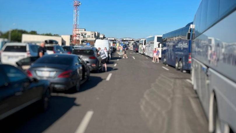 Trafic intens la vama Giurgiulești-Galați, pe sensul de ieșire din țară