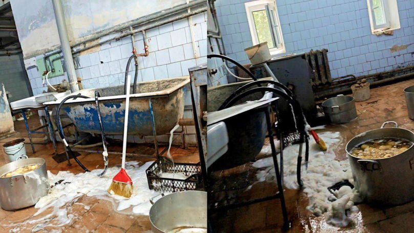 Mizerie în blocul alimentar al Spitalului Bălți. Ministrul merge în inspecție