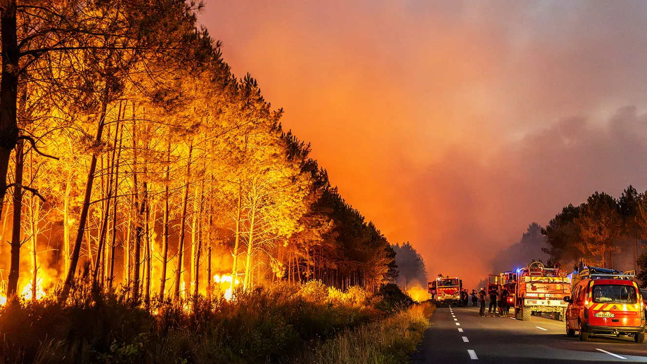 Incendiile de vegetație se apropie de Bordeaux. Sute de mii de persoane au fost evacuate, iar hoții au început să-și facă apariția în suburbiile pustii ale orașului