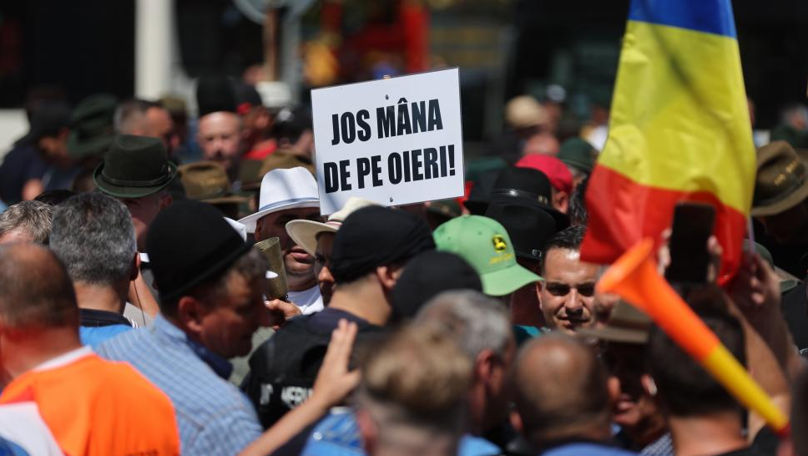 Fermierii români au protestat la București față de blocarea exporturilor de oi și capre