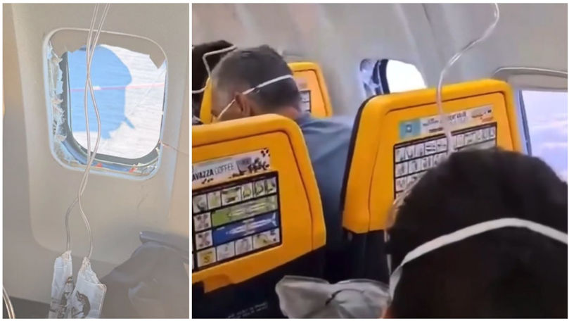 Geamul unui avion Ryanair s-a spart în aer: Momente de groază pentru pasageri