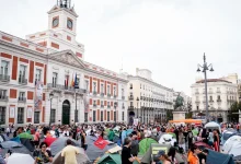 Protest pentru chiriași în centrul Madridului, după evacuarea unei femei de 80 de ani