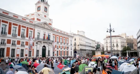 Protest pentru chiriași în centrul Madridului, după evacuarea unei femei de 80 de ani