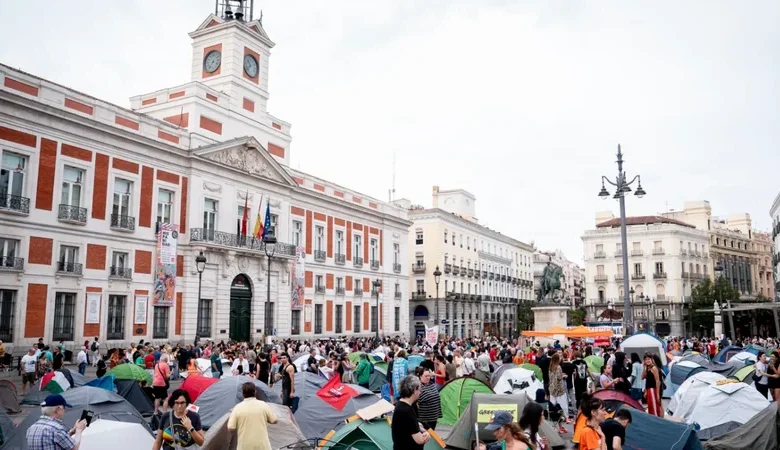 Protest pentru chiriași în centrul Madridului, după evacuarea unei femei de 80 de ani