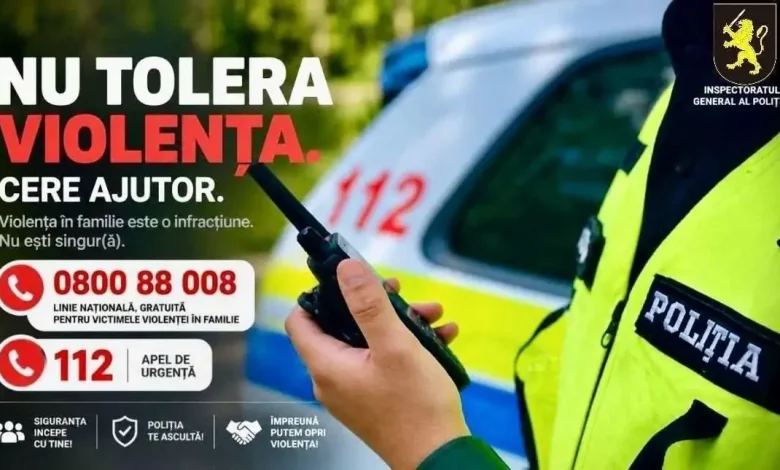 14 ordine de restricție și trei ordonanțe de protecție pentru victimele violenței în familie