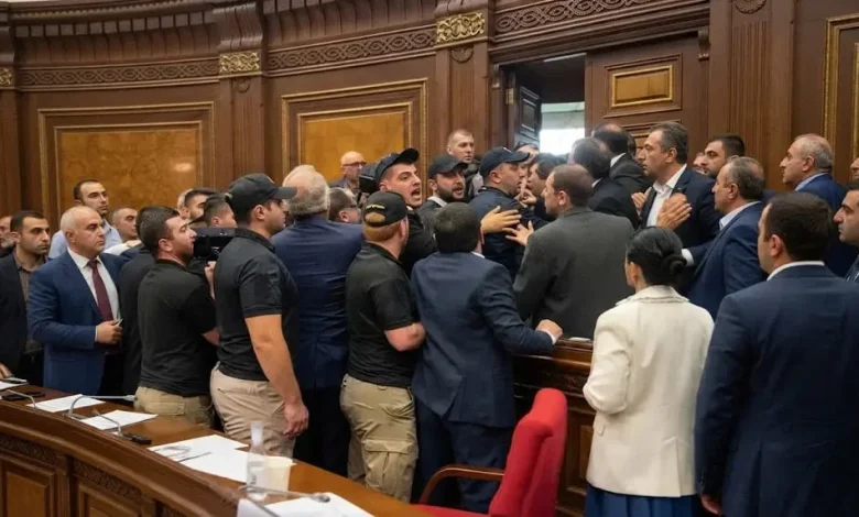 Bătaie generalizată în Parlamentul Armeniei: deputat rănit și ambulanță chemată la Erevan
